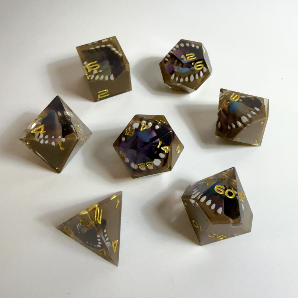 Set de dados de resina hechos a mano Mimic