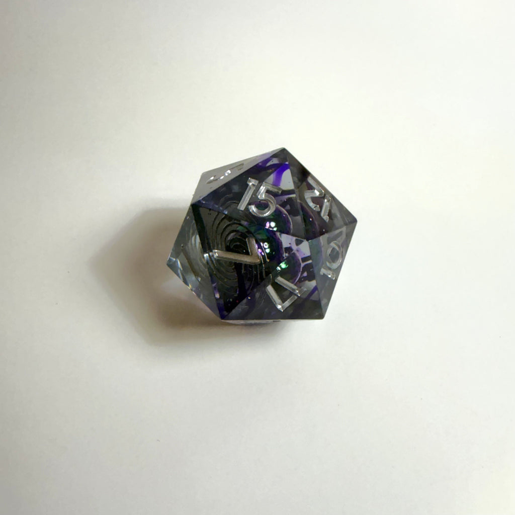 Galaxy Void Sharp Edge Resin Dice Set