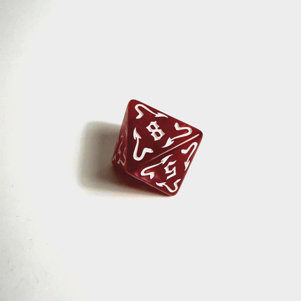 Set di dadi in acrilico Drago Rosso