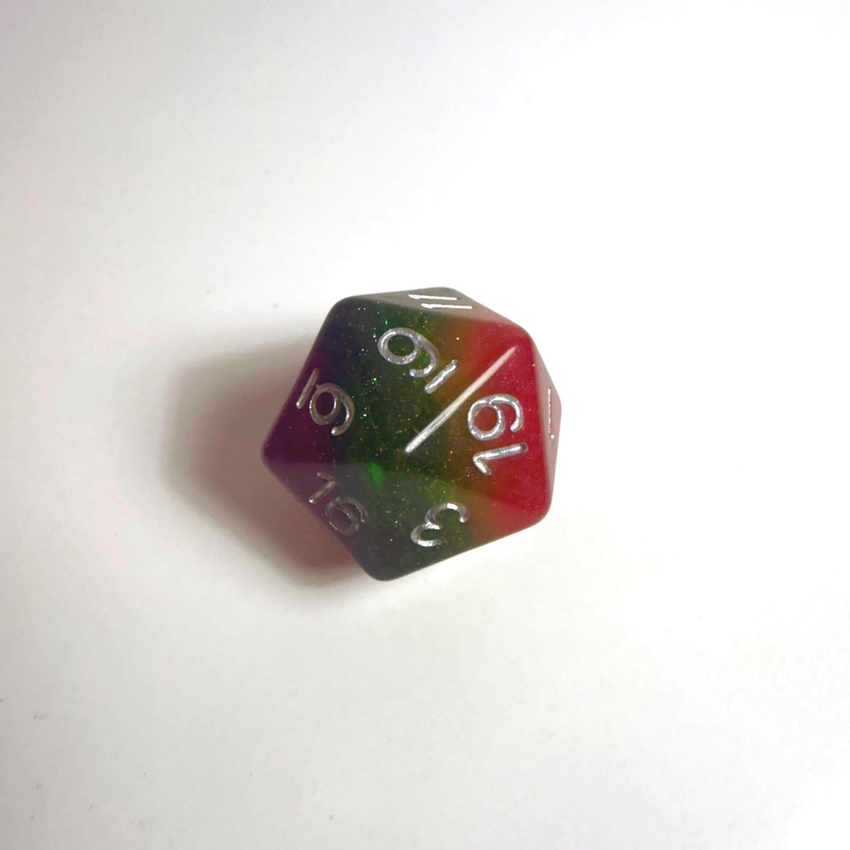 Set di dadi in acrilico arcobaleno