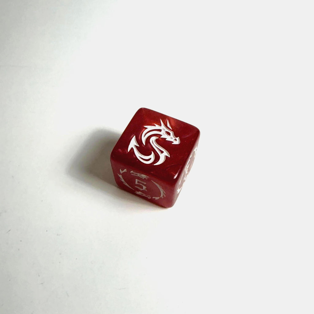 Set di dadi in acrilico Drago Rosso