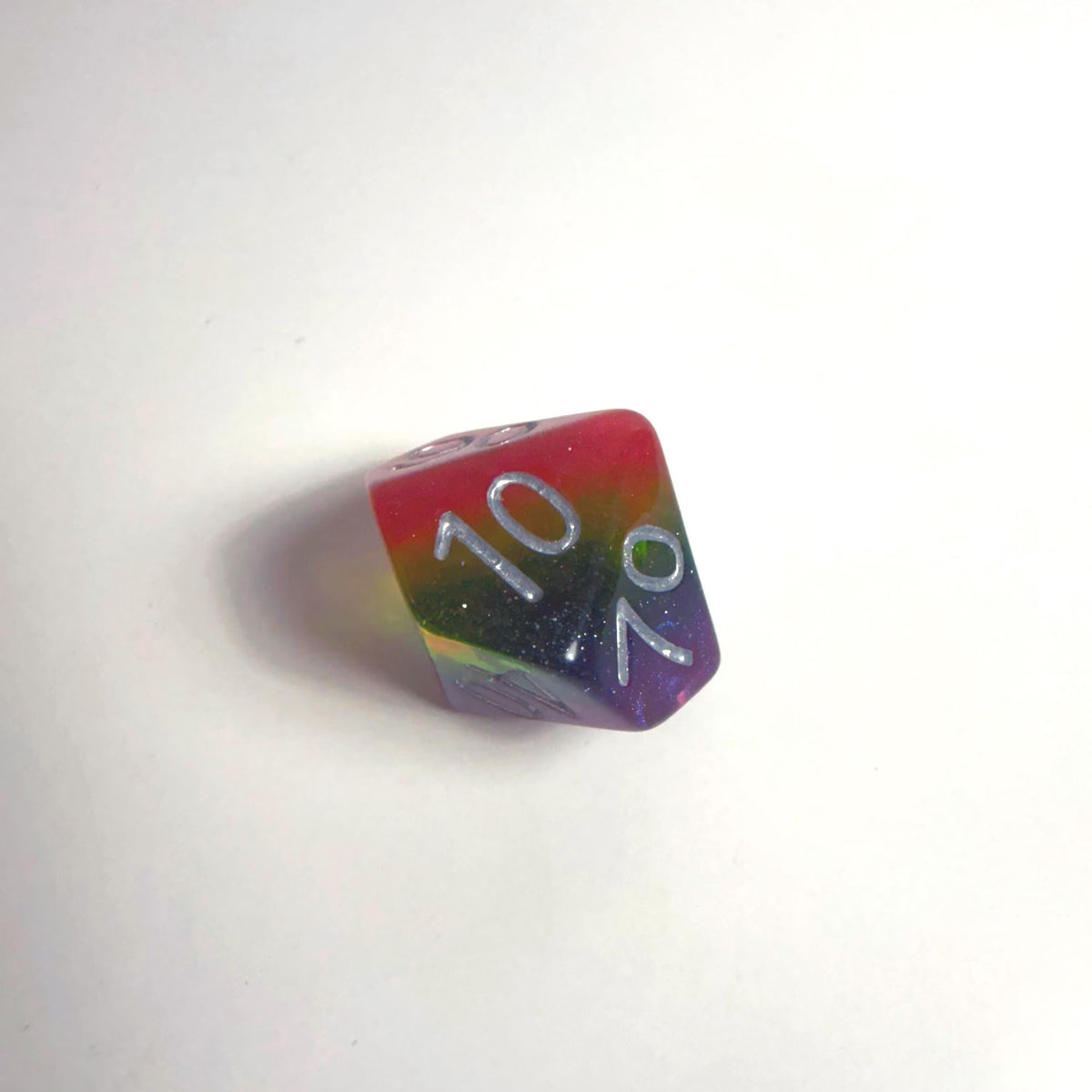 Set di dadi in acrilico arcobaleno